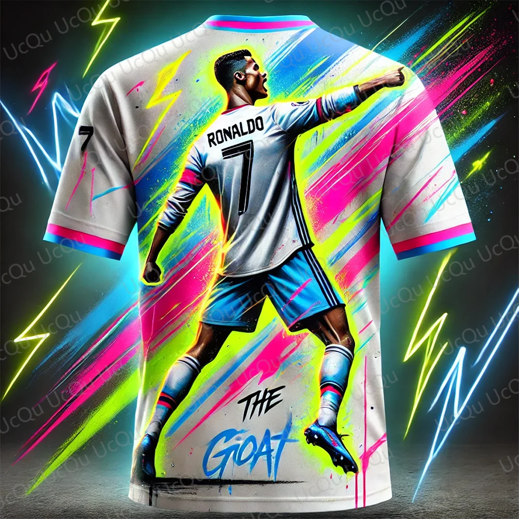 2025 CHATGPT Original Design New Arriavl The Goat Design Football Jersey Training Kit Oversized O-neck Soccer Tee image 2