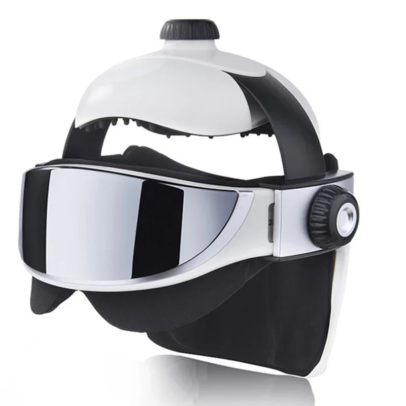 Electric Head Massage Helmet Automatic Air Pressure Vibration Muscle Stimulator Massage Music Eye Massager Health Care