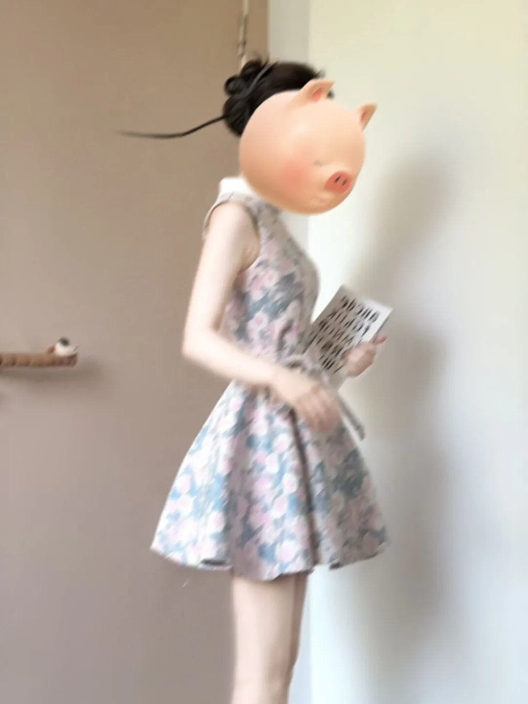 

Элегантное летнее платье с цветочным принтом, приталенное, в стиле жилетки, для дня рождения, с пышной юбкой, из хлопка, в нежном стиле, с завышенной талией