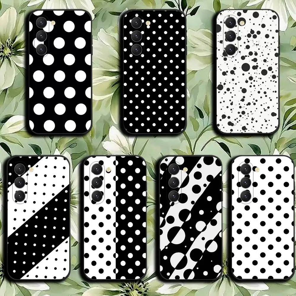 

Black And White Polka Dot Phone Case For Samsung Galaxy A52 A42 A32 A22 A12 A02S A72 A73 A51 A41 A31 A21S A71 A40 A30S A20S
