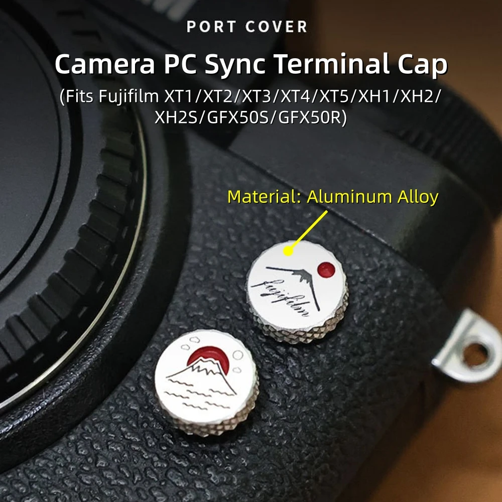 New Metal PC Sync Terminal Cap Remote Release Connector Cover for Fuji XT2 XT3 XT4 XT5 X-H1 XH2S GFX50S GFX50 Camera Accessories