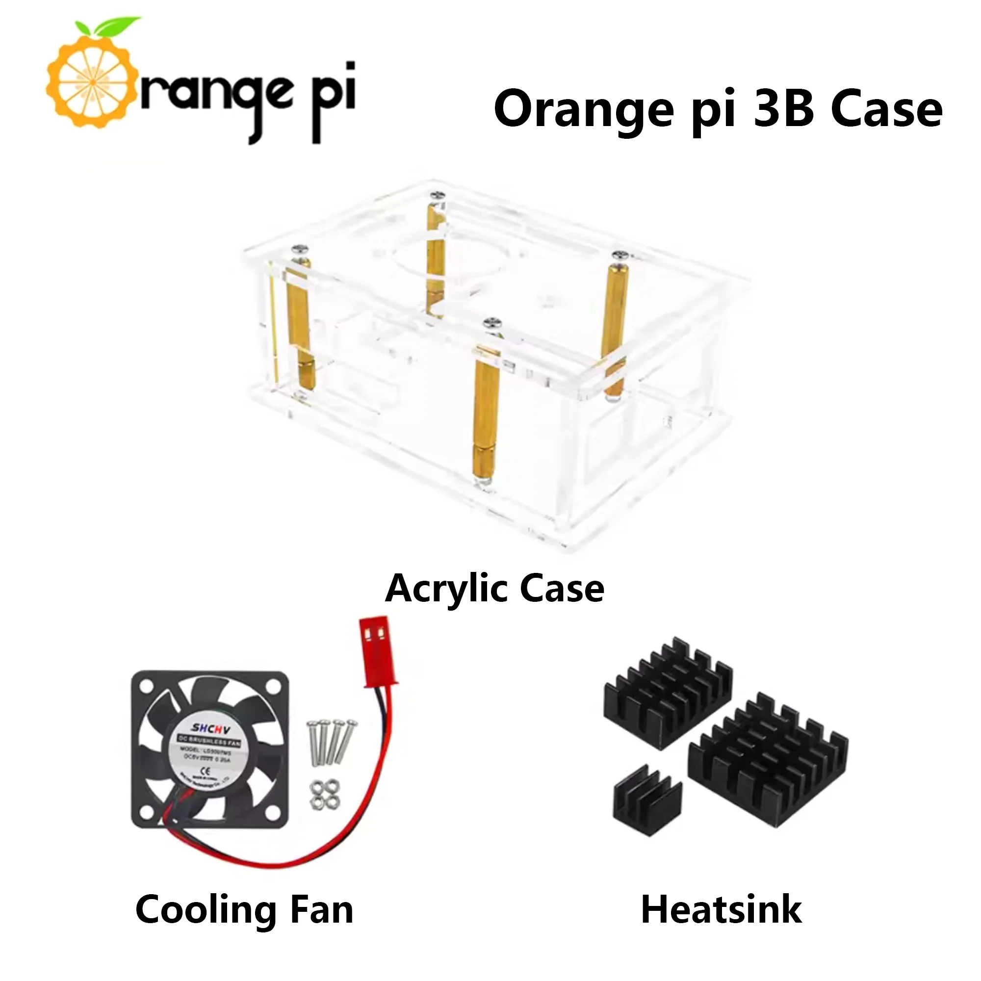 

Новый оранжевый Pi 3B акриловый фотопрозрачный с охлаждающим вентилятором алюминиевый нагреватель для платы разработки OPI 3B
