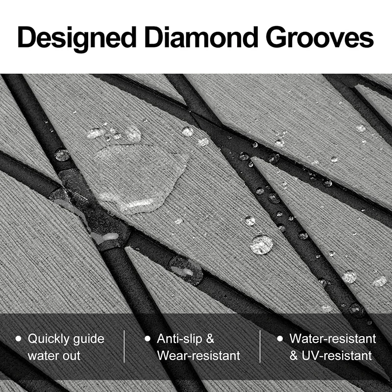 2400*1120*6mm Big Size EVA Foam Boat Flooring Adhesive Diamond Sea Deck Carpet Marine Non-Slip Sheet Kayak Yacht SwimPool Mat