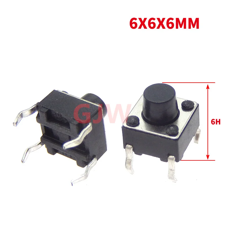 20PCS/100PCS 6x6x6mm Miniature Micro Momentary Tactile Tact Touch Push Button Switch 6X6X6