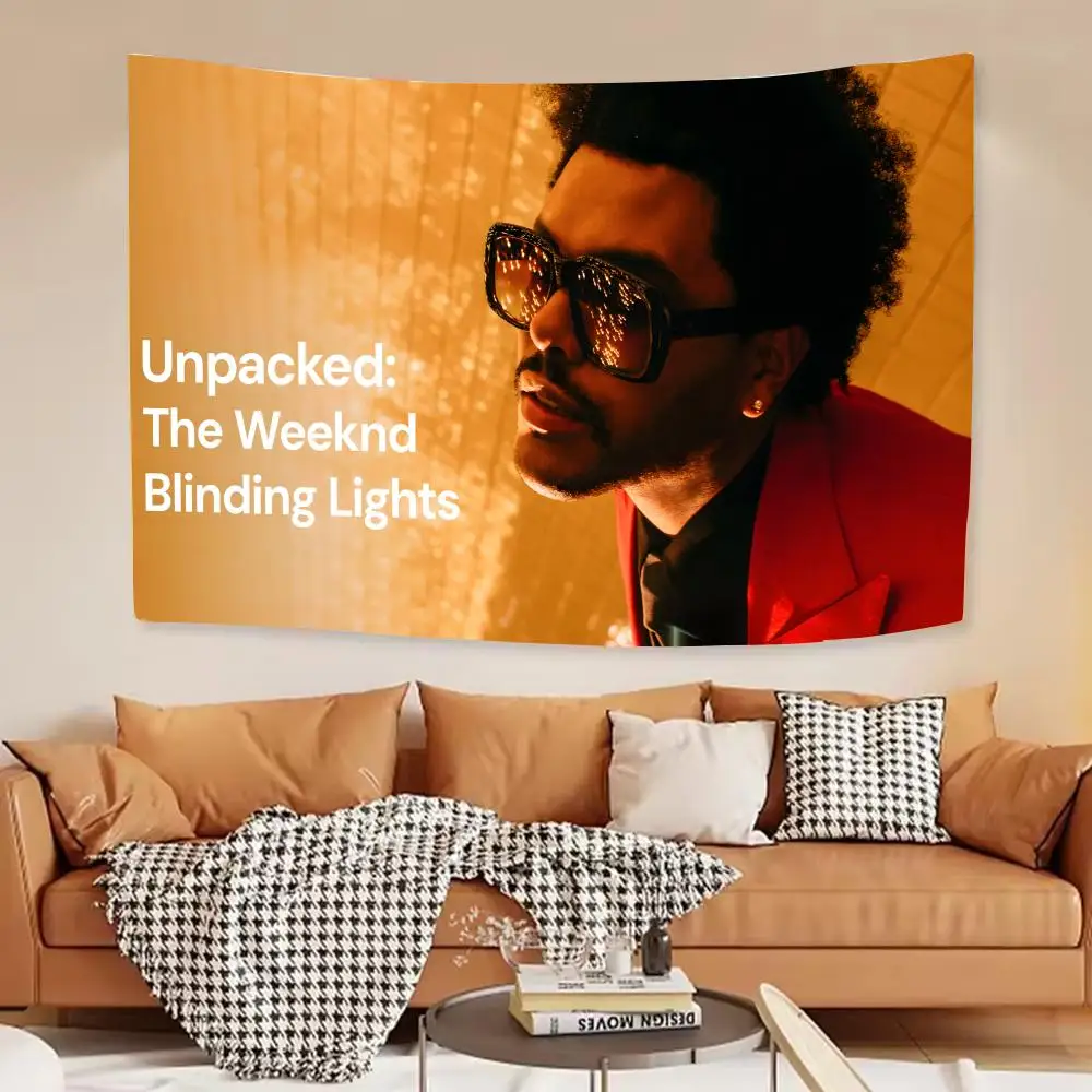 Pop singer The abel Weeknd Tapestry House Bedroom Living Bar Garden Microfiber Decoration Background