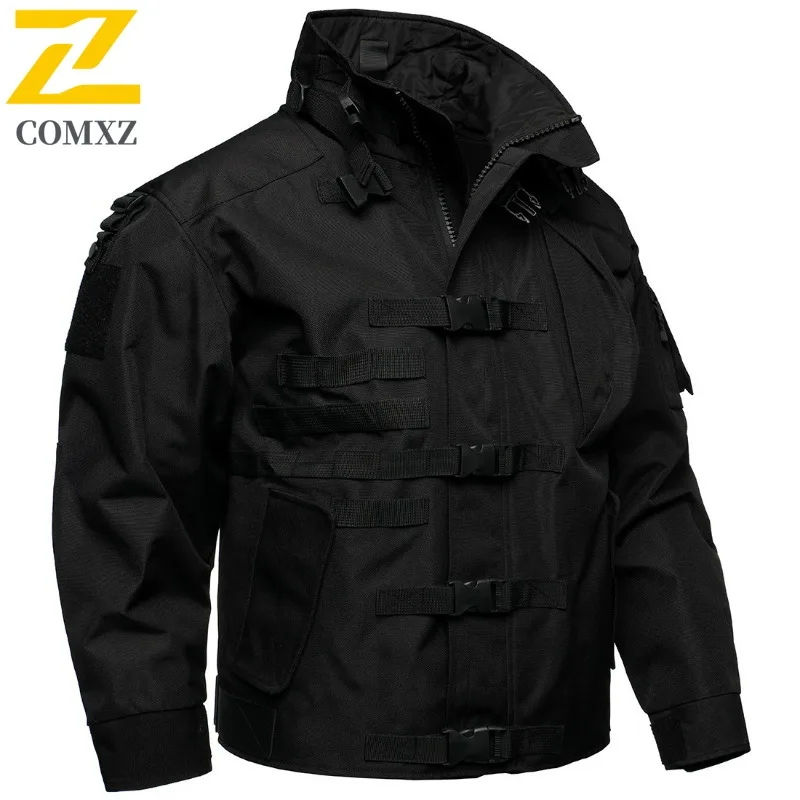 

COMXZ Men Chaqueta Brand Luxury Retro Simple Short Casual Fishing Versatile Adventure Varsity Jacket Cycling Lightweight Coat