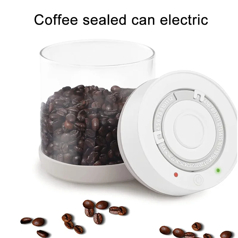 USB electric coffee bean storage tea glass storage vacuum sealed jar