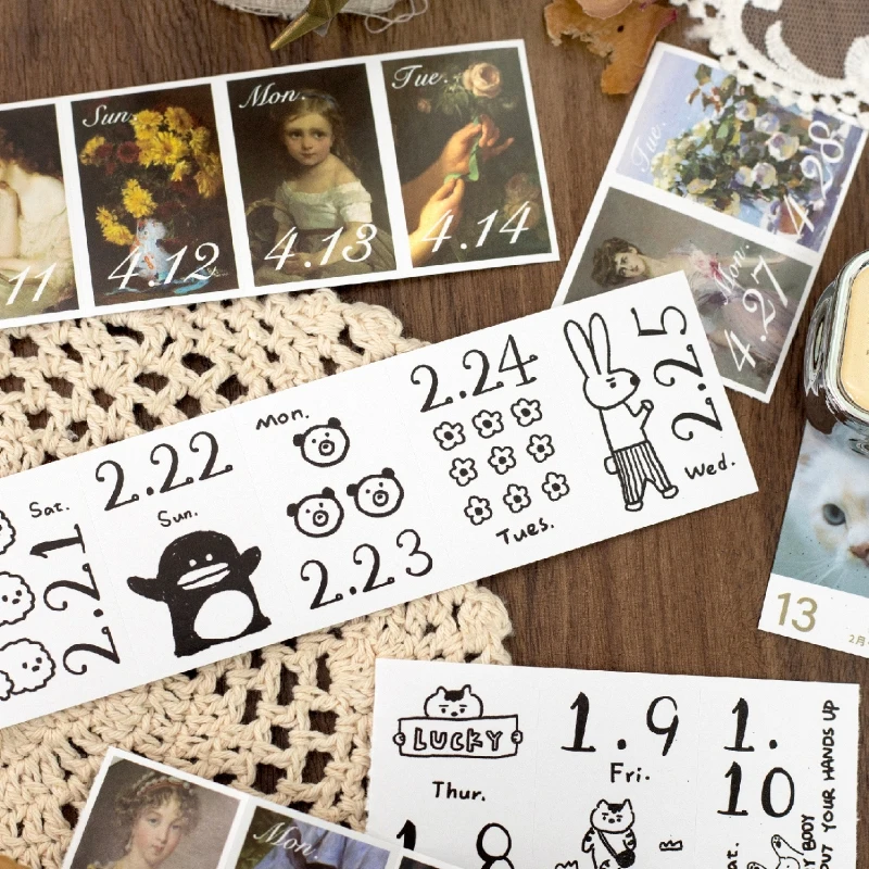 مجلة الذهاب 365 صفحة الإبداعية لزجة المسيل للدموع التقويم 2026 ريترو كتاب التقويم الصغير لمجلة مخطط سكرابوكينغ مذكرات لتقوم بها بنفسك