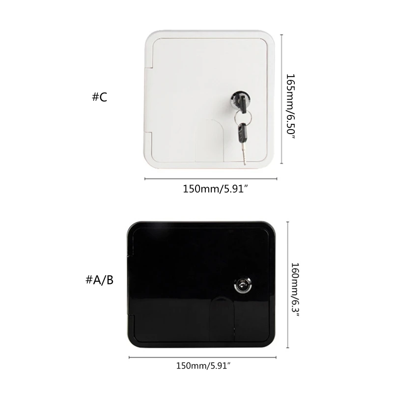 28GB Multi-purpose Utility for Hatch Cover Electrical Cable Storage Box Locking Yacht for Camper Weatherproof Accessories Org