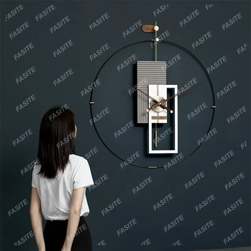 Luxury Wall Clock Modern Red Large Size Living Room Kitchen Dining Easy Assembly Sturdy Durable Spa Wellness Home Decor