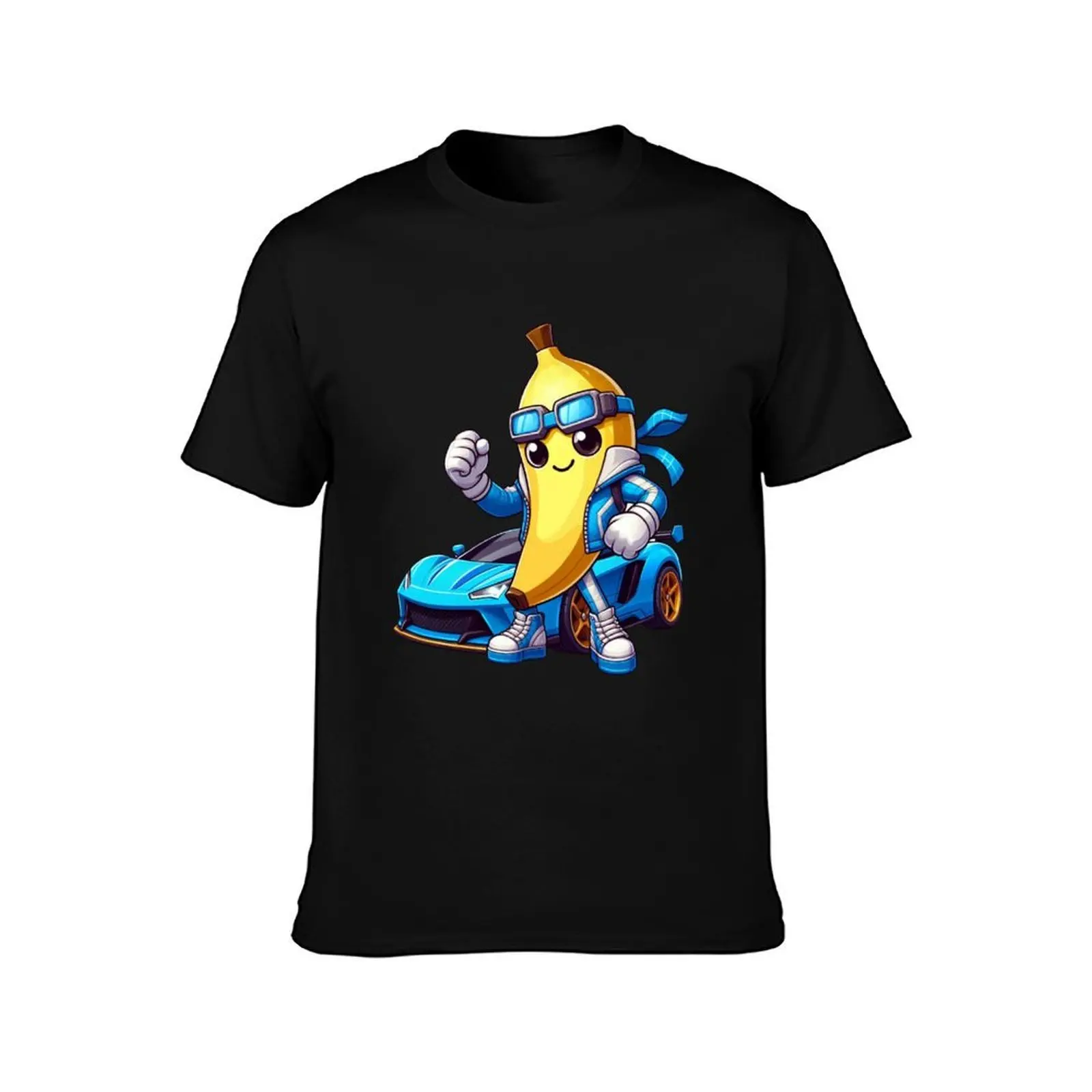 Peely T-Shirt, Summer Casual Cotton Tee, Oversized Streetwear Tops, Vintage Graphic Print, Loose Fit Short Sleeve, 100% Cotton