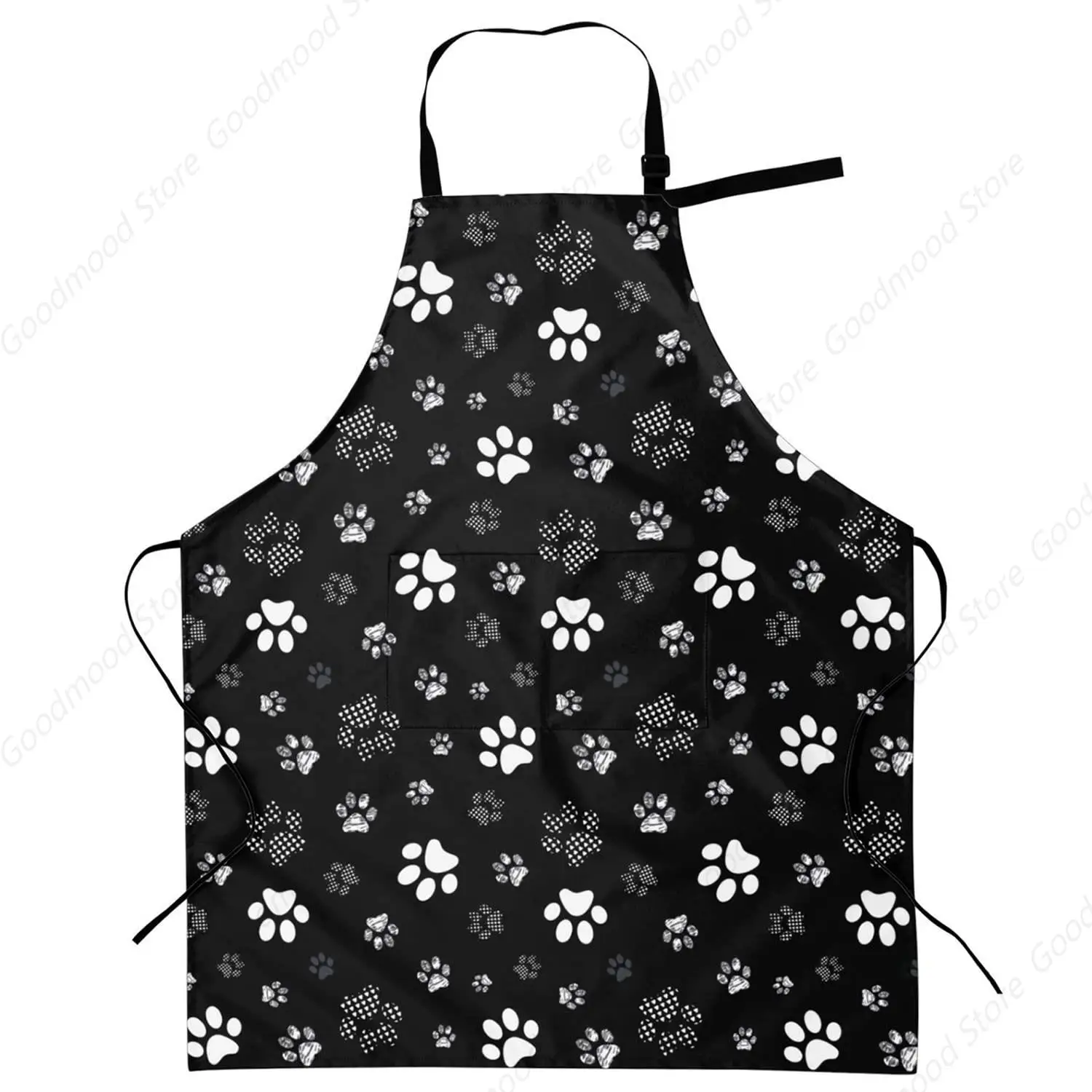 Dog Grooming Apron Waterproof Funny Animal Dogs Paw Aprons with 2 Pockets for Men Women Cute Pet Bathing Bibs Adjustable Kitchen