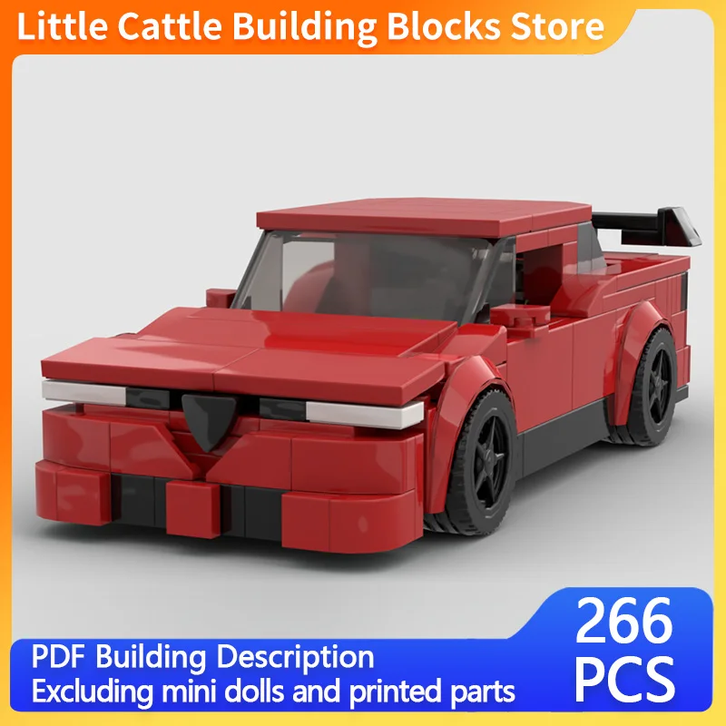 City Car Model MOC Building Bricks 155 High-Performance Racing Car Modular Technology Children Holiday Gifts Assemble Toys Suit