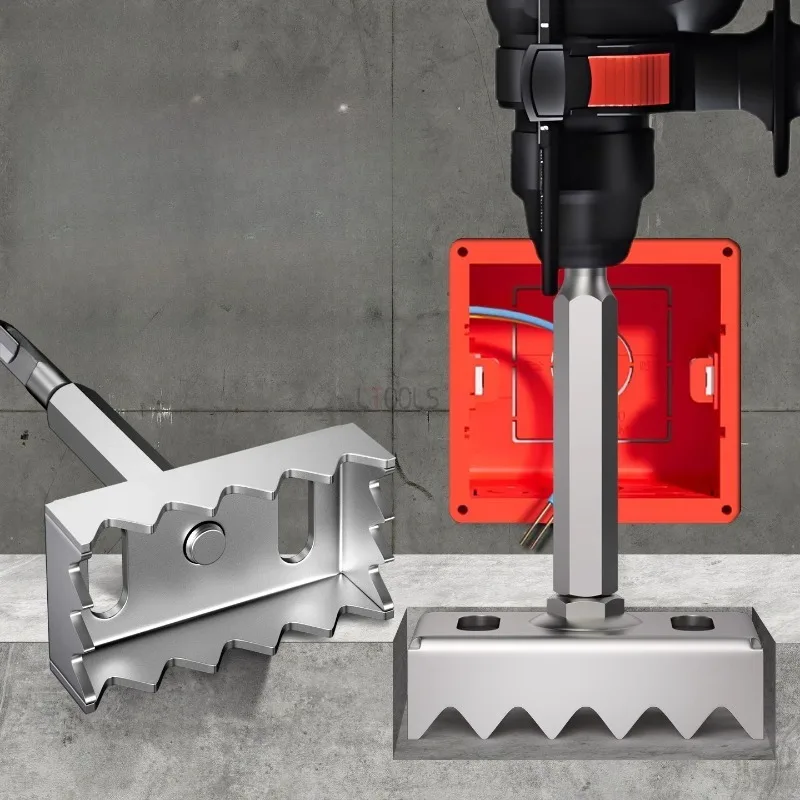 Square Hole Cutter 86 Type Junction Box Hole Saw Wall Socket Box Cutter Electric Hammer Drill Square Hole Drill Bit Socket Tool
