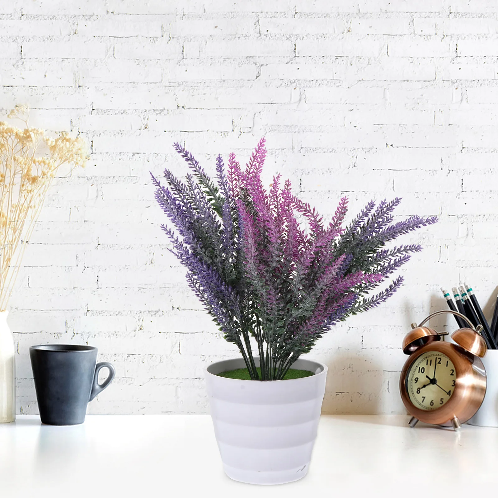 

4 Bunches Artificial Lavender Flowers Purple Home Decors Exquisite Fake Lavenders Dining Table Bride Party Indoor Outdoor