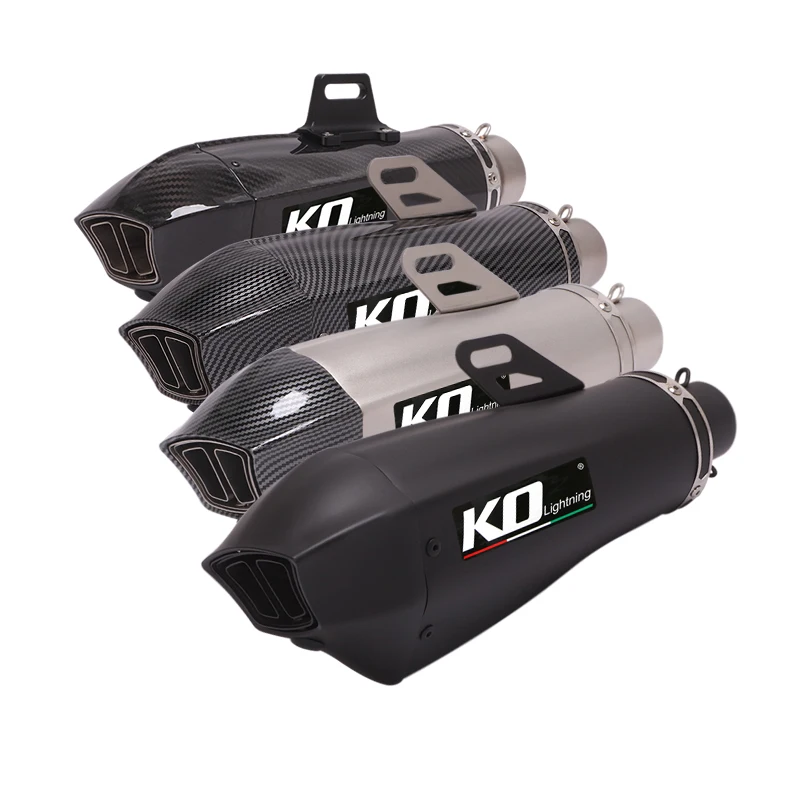 

Universal Motorcycle Exhaust Escape Systems Modified Middle Link Pipe Carbon Fiber Muffler DB Killer For Z900 1000 X6R ZX10
