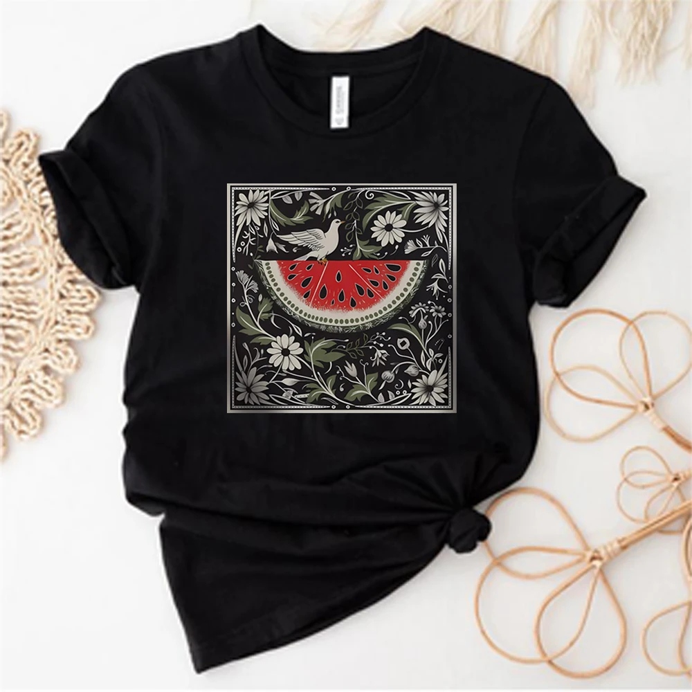 Camisas estéticas bohemias de sandía, esto no es una camiseta de sandía, camiseta de derechos humanos, camiseta de sandía libertad, tops informales Unisex