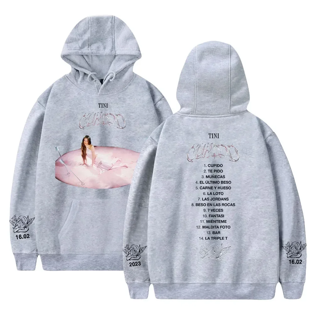 Tini Stoessel Hoodie Cupido Albume Merch Tini Tour Long Sleeve Streetwear Men Women Hooded Sweatshirt Fashion Pullover Clothes