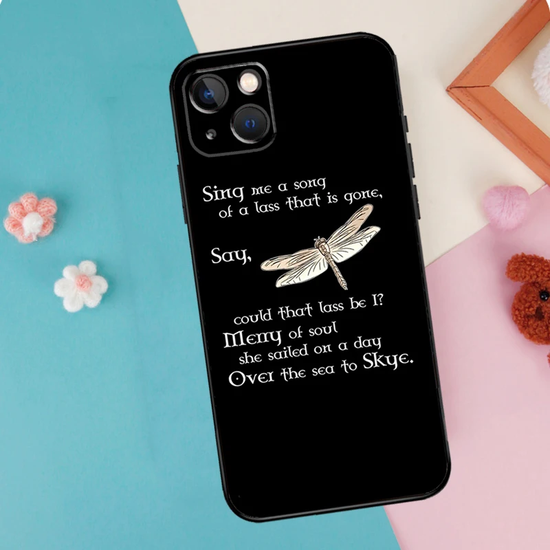 OUTLANDER TV Jamie Sassenach Dragonfly Bumper For iPhone 14 13 Pro Max 12 mini 11 Pro Max 6 7 8 Plus XS XR XS Max SE 2020 Cover