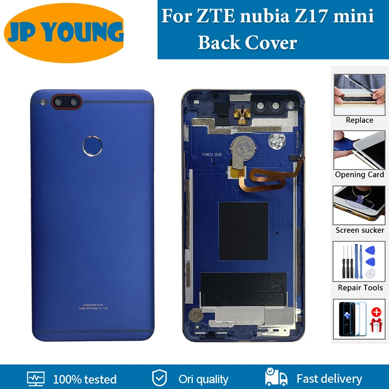 Original Back Cover For ZTE Nubia Z17 mini Z17mini Back Battery Cover NX569J NX569H Housing Door Camera Lens with fingerprint