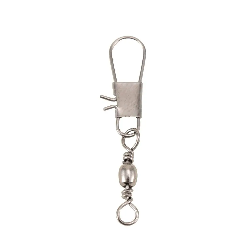 

100Pcs/Lot Fishing Hook 30mm with Interlock Snap Ball Barrel Swivel Pin Fishing Connector Link Solid Rings