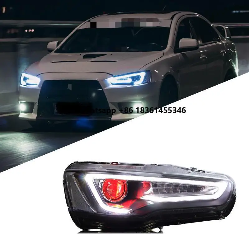 

For Lancer 2009-2016 Car Front Light Plug&Play Auto LED Head Lamp System Pair Of Car Headlight Assembly