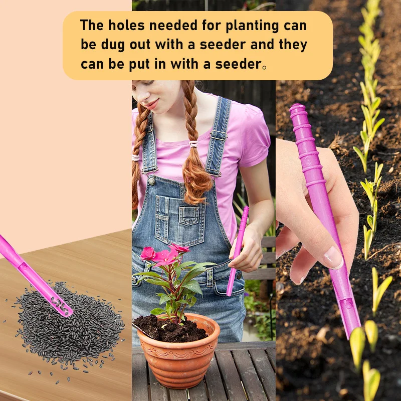 1Pcs Hand Seed Sower Multicolor Gardening Seeder Tools Plastic Safe Material Compact Convenient Household Planting Gadget
