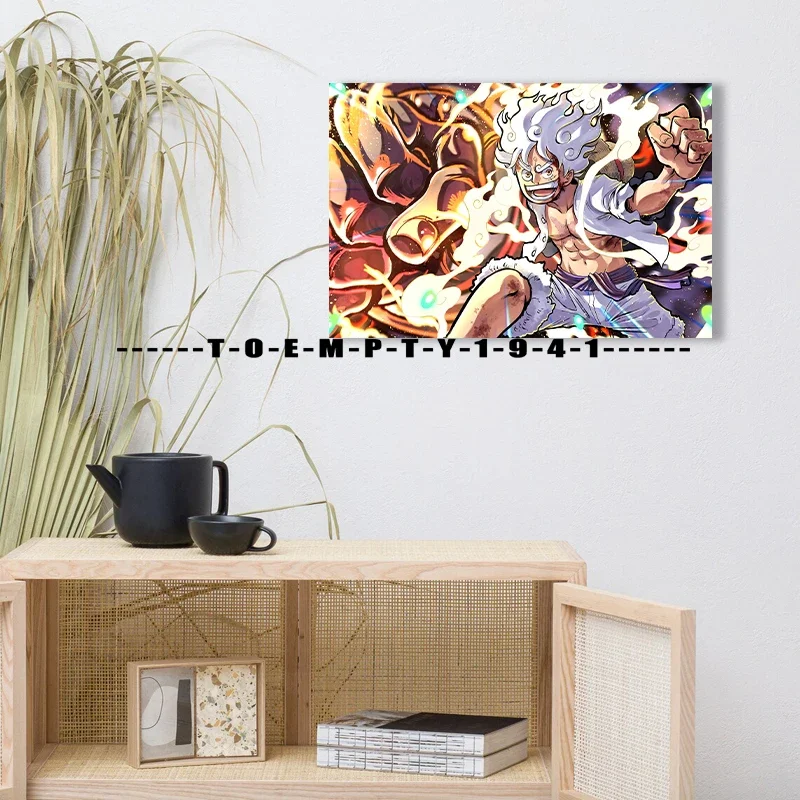 أنيمي لوفي جير 5 شخصية المشارك قماش الطباعة أنيمي شخصية لوفي صورة جديدة والعتاد 5 يطبع جدار ديكور أنيمي المشجعين هدية