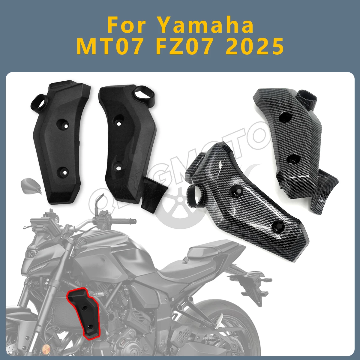 

MT07 FZ07 2025 Motorcycle Water Tank Radiator Side Panels Protector Cover Fairing Accessories For YAMAHA MT-07 FZ-07 MT FZ 07