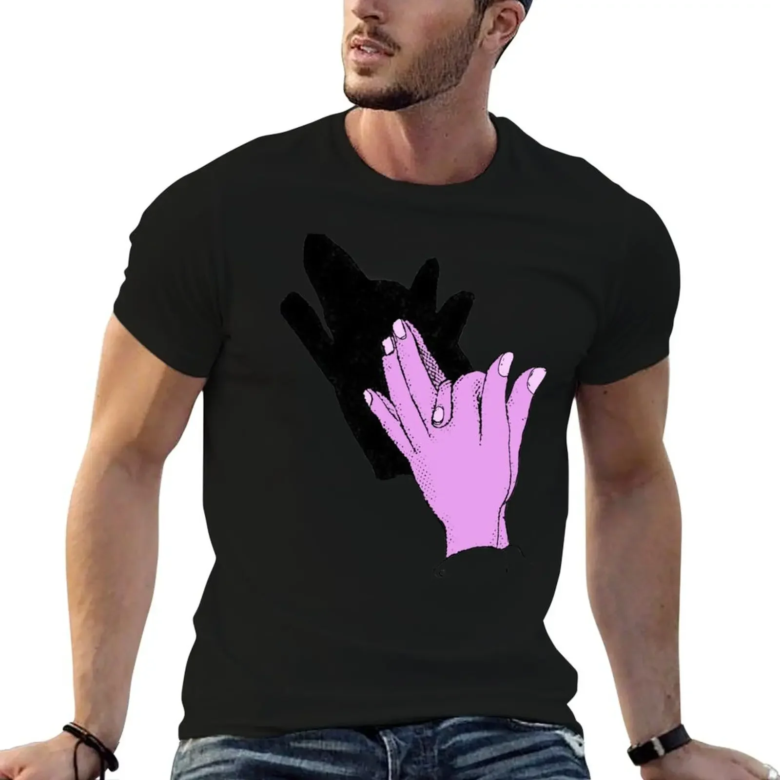 Hand Shadow Puppet -Wolf T-Shirt Blouse blanks t shirt for men