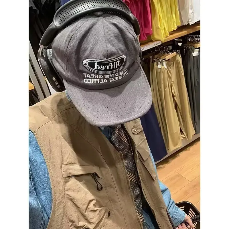 Chaleco funcional retro japonés de primavera con múltiples bolsillos para hombres y mujeres, chaqueta de trabajo informal multifunción con cuello en V para exteriores