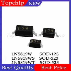 Diodos Schottky de 100 piezas, diodo SMD 0805 SOD-123 S4 1N5819 1N5819W 1N5819WS 1N5819WT SOD-323 SOD-523 1206 0603