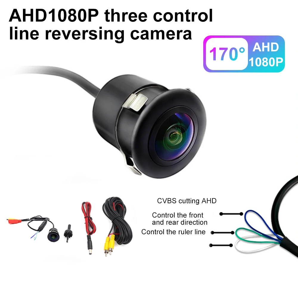 1 set Fisheye Car Front Rear View Back Up Camera 170 degree 1080P Night Vision Parking Reversing HD Image Sensor Rear View 