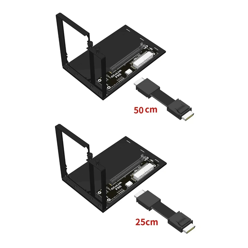 Top-F9G-F9934-BK7 Oculink Interface Placa gráfica externa Dock de expansão Macho para Macho Cabo ATX Tipo Pcie4.0 64 Gbps
