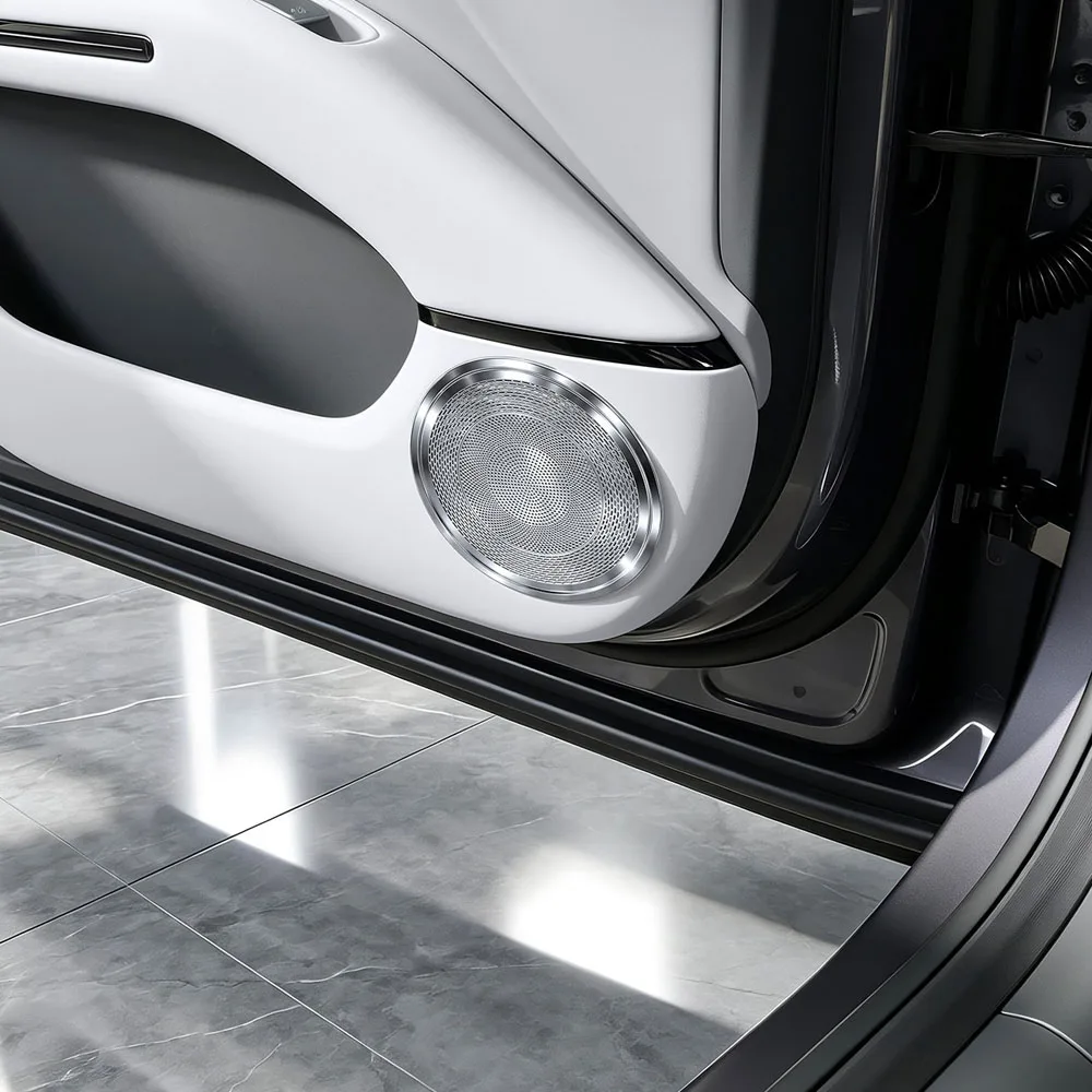 4 Pcs Fit For XPENG MONA L03 Stainless Steel Horn Cover For Car Door Car Modification Supplies Enhance The Interior Texture