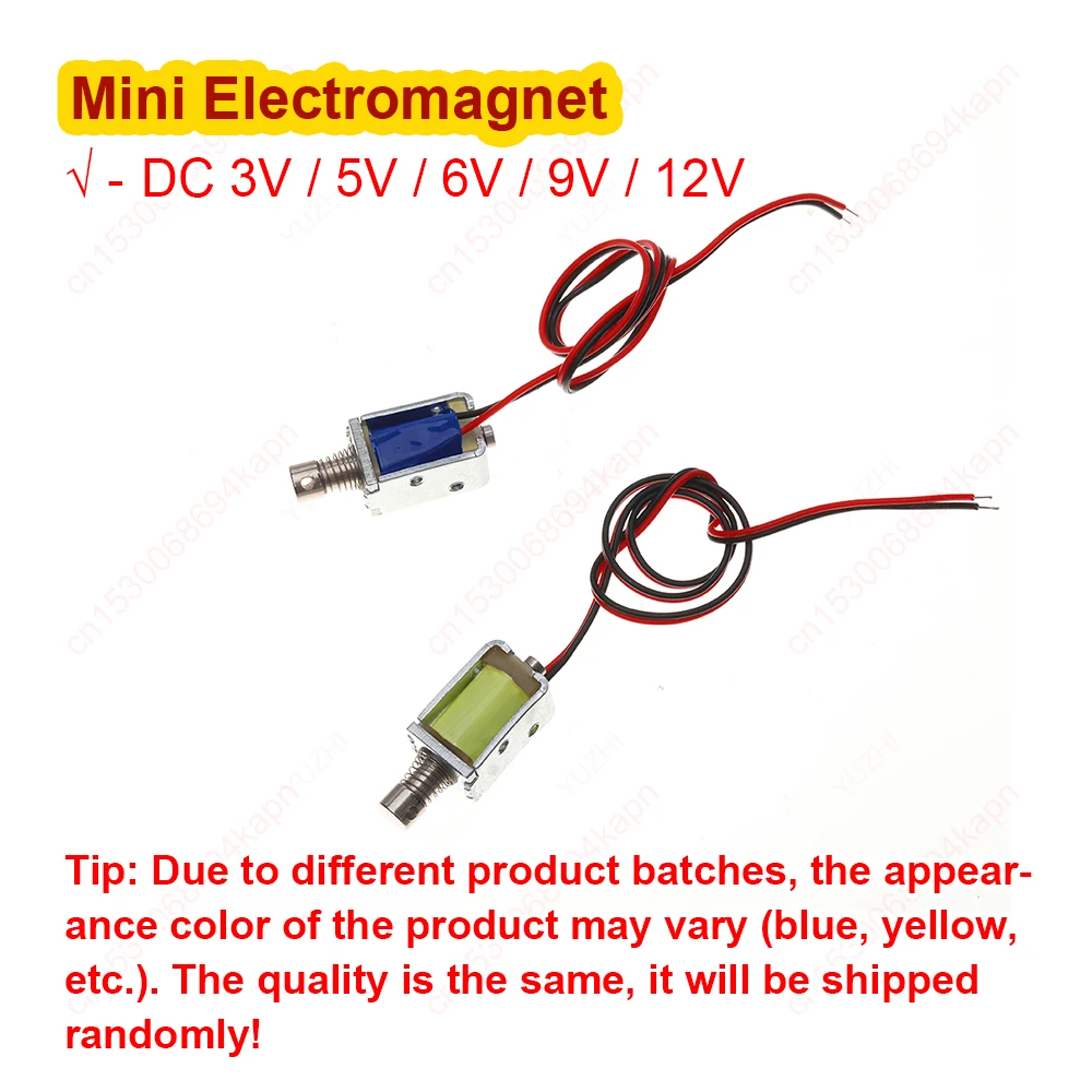 Ultra-small Through-type Electromagnet DC 3V 5V 6V 9V 12V Push-pull Small DC Electromagnet 4m Troke Micro Solenoid Valve