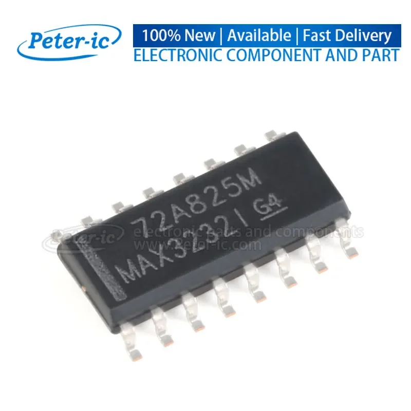 (2pcs)MAX3232IDR MAX3232ID MAX3232I 3V~5.5V 250Kbps Transceiver 2/2 Multi-channel RS-232 Line Driver and Receiver Peter-ic SOP16