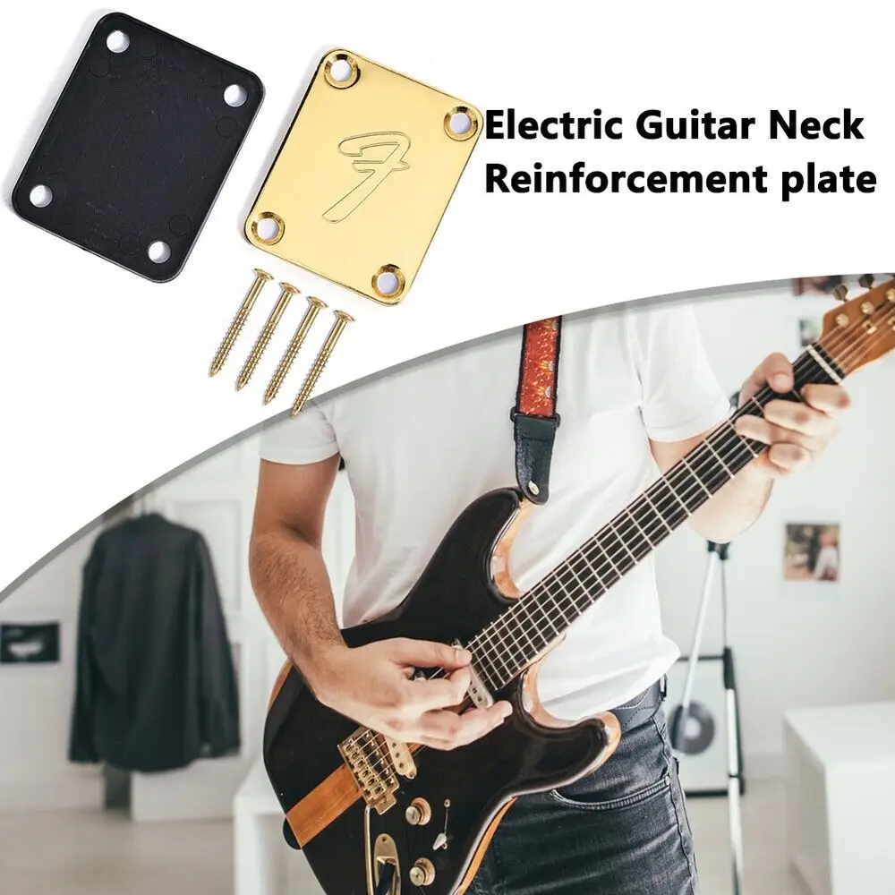 Iron For Fender Stratocaster Telecaster Electric Guitar Neck Plate Handle Protection plate F Neck Plate Guitar Accessories