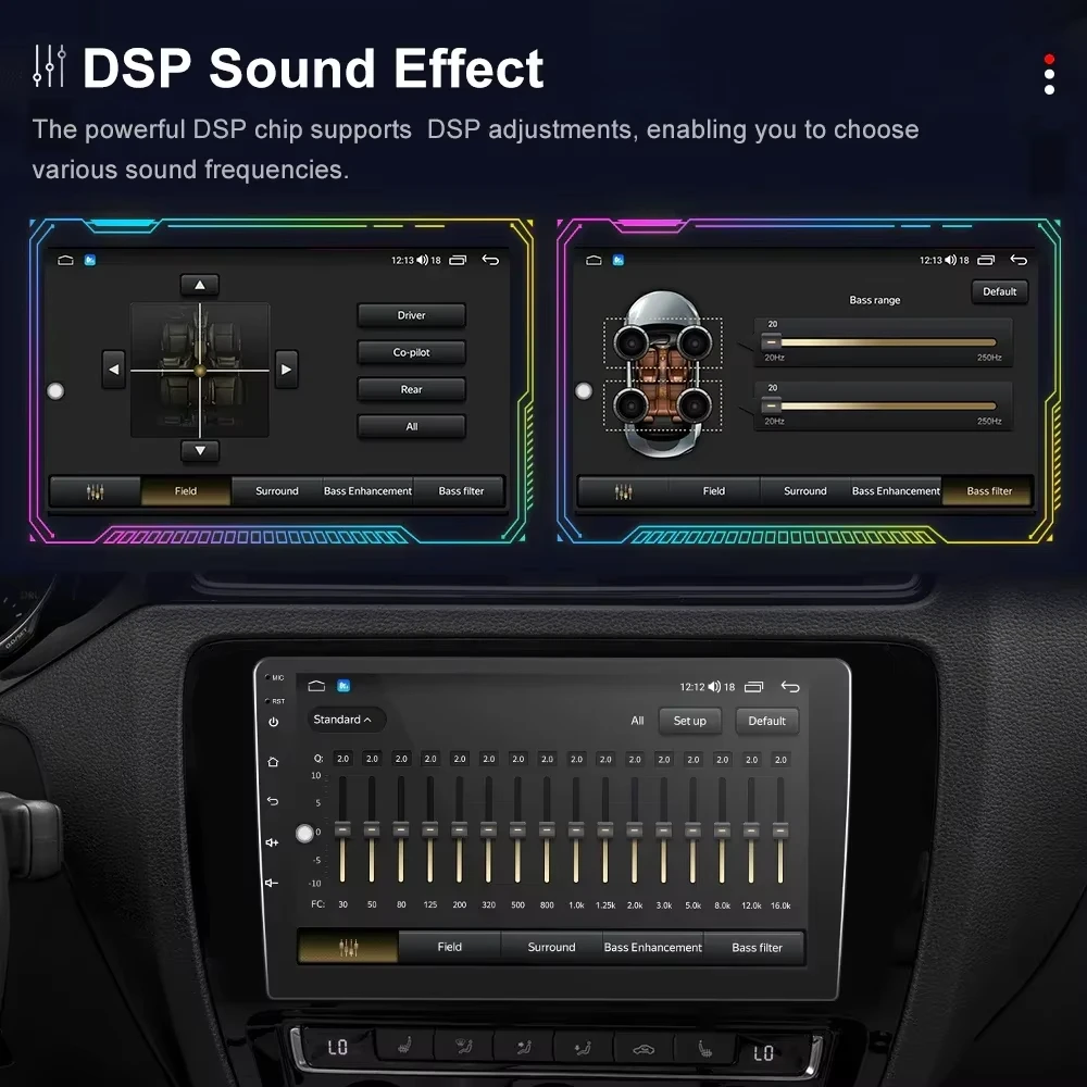 Podofo أندرويد 12 راديو السيارة Androidauto Carplay 2 Din نظام تحديد المواقع صوت السيارة 7 "/9"/10 "واي فاي BT مشغل وسائط متعددة للسيارات لشركة فولكس فاجن فورد