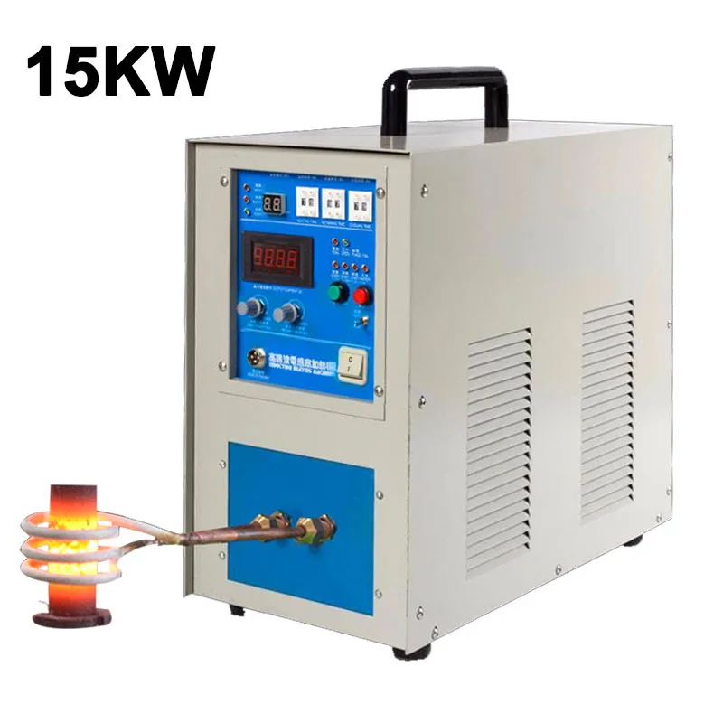 

15KW High Frequency Induction Heater Quenching And Annealing Equipment 220V High Frequency Welding Machine Metal Melting Furnace