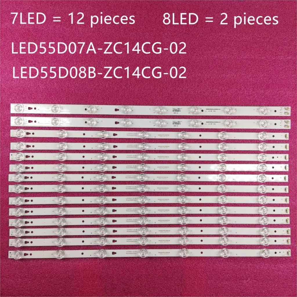 14pcs x LED Backlight for POLAROID MHDV5533-U4 LT-55C550 LED55D08B-ZC14CG-02 LED55D07A-ZC14CG-02 30355008225