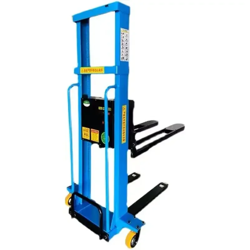 

Electric truck mounted forklift with automatic lifting for loading and unloading hydraulic lifting forklift