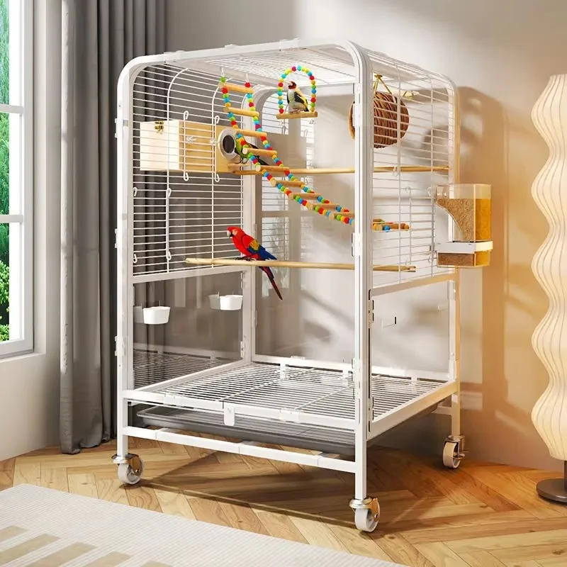 Bird Cage High Quality Extra Large Bird Cage Indoor Stainless Steel Bite and Scratch Resistant Multifunctional Display Parrot