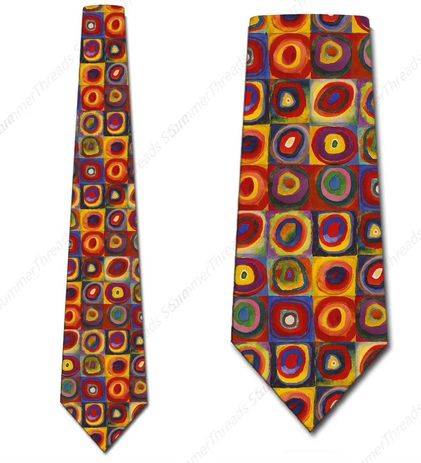 Art Ties Squares and Concentric Circles Necktie