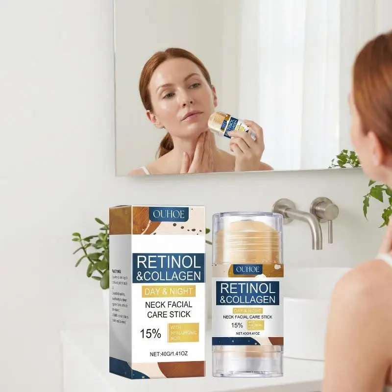 Collagen Lift Firm Neck Cream Stick Anti-Wrinkle Fade Fine Lines Repair Skin Damage Hydrating Nourishing Shape Beauty Neck