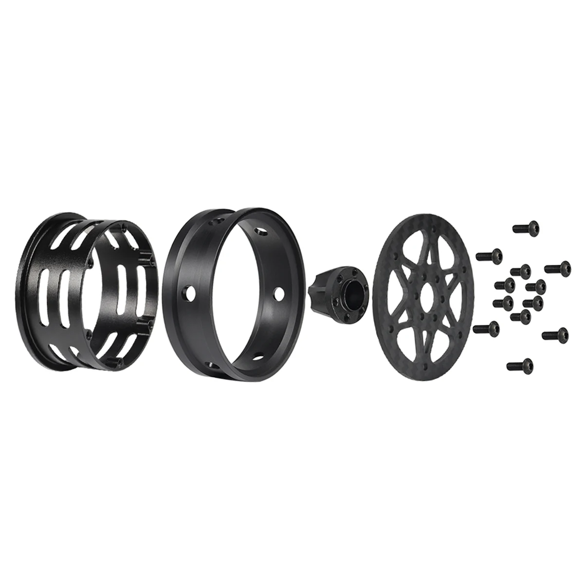 2.2 Inch Carbon Fiber Wheels Rim for 1/8 1/10 RC Crawler LCG Cheater Rigs Building Capra SCX10 Pro GSPEED V4 TRX4 Element Enduro