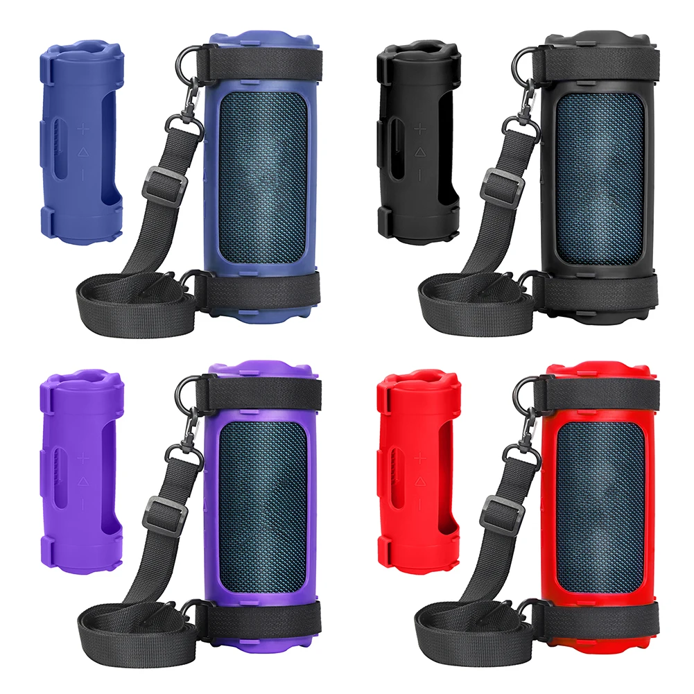 ل JBL Flip 7 BT مكبر الصوت غطاء من السيليكون مع حزام الكتف لينة واقية غطاء مكبر الصوت مقاوم للماء السفر في الهواء الطلق أداة تخييم #1