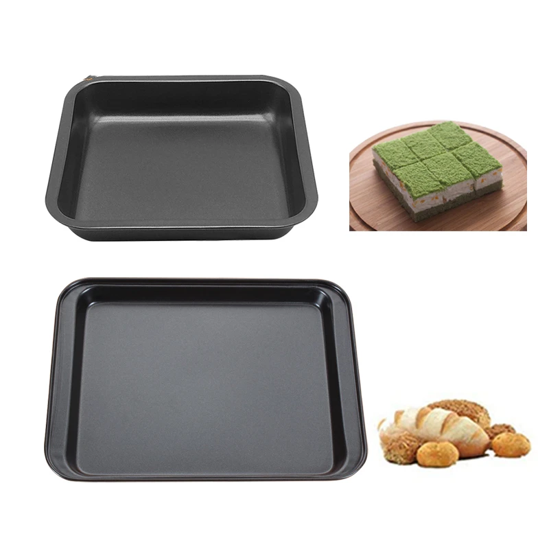 Carbon Steel Mini Baking Pans Square Cake Pan 9.5x7 8x8 InchPremium Non-Stick Bakeware Set Kitchen Tools Baking Mold