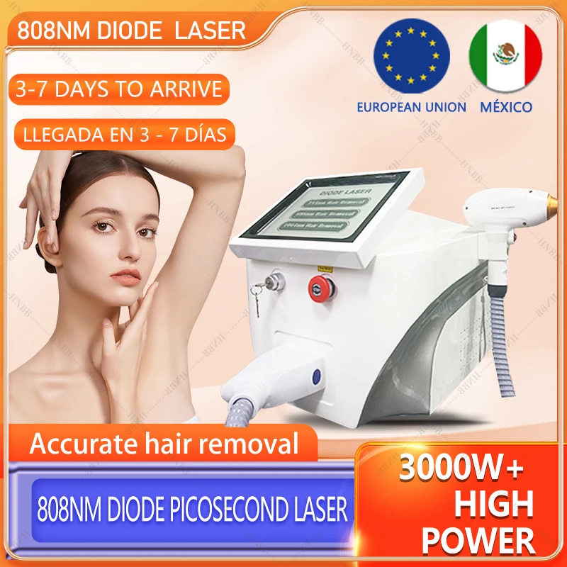 2024 Diodo Laser Depilazione Macchina Depilazione 3 Lunghezza d'onda 755nm 808nm 1064nm ICE Permanente Grande Potenza 6000W