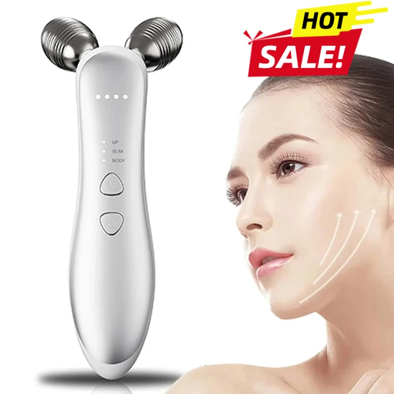 أداة تجميل الوجه الكهربائية بالتيار الصغير، أداة تدليك شد الوجه، أجهزة تجميل لتدليك الذقن المزدوجة الرقيقة #1